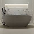 Modern Solid Surface Freestanding Bathtub Deep Soaking Comfort By Gdfstudio