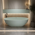 Modern Solid Surface Freestanding Bathtub Luxury Deep Soaking By Gdfstudio