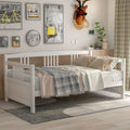 Modern Solid Wood Daybed Multifunctional Twin Size White