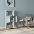 Modern Staggered White 3 Shelf Manor Bookcase