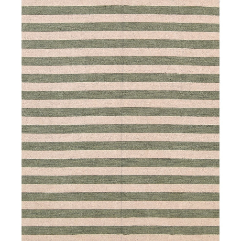 Modern Stripe Area Rug Gabbeh Oriental Handmade Wool Carpet 84 X 101