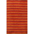 Modern Striped Gabbeh Kashkoli Oriental Area Rug Wool Hand Knotted 55 X 78