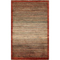 Modern Striped Gabbeh Kashkoli Oriental Area Rug Wool Handmade 33 X 48