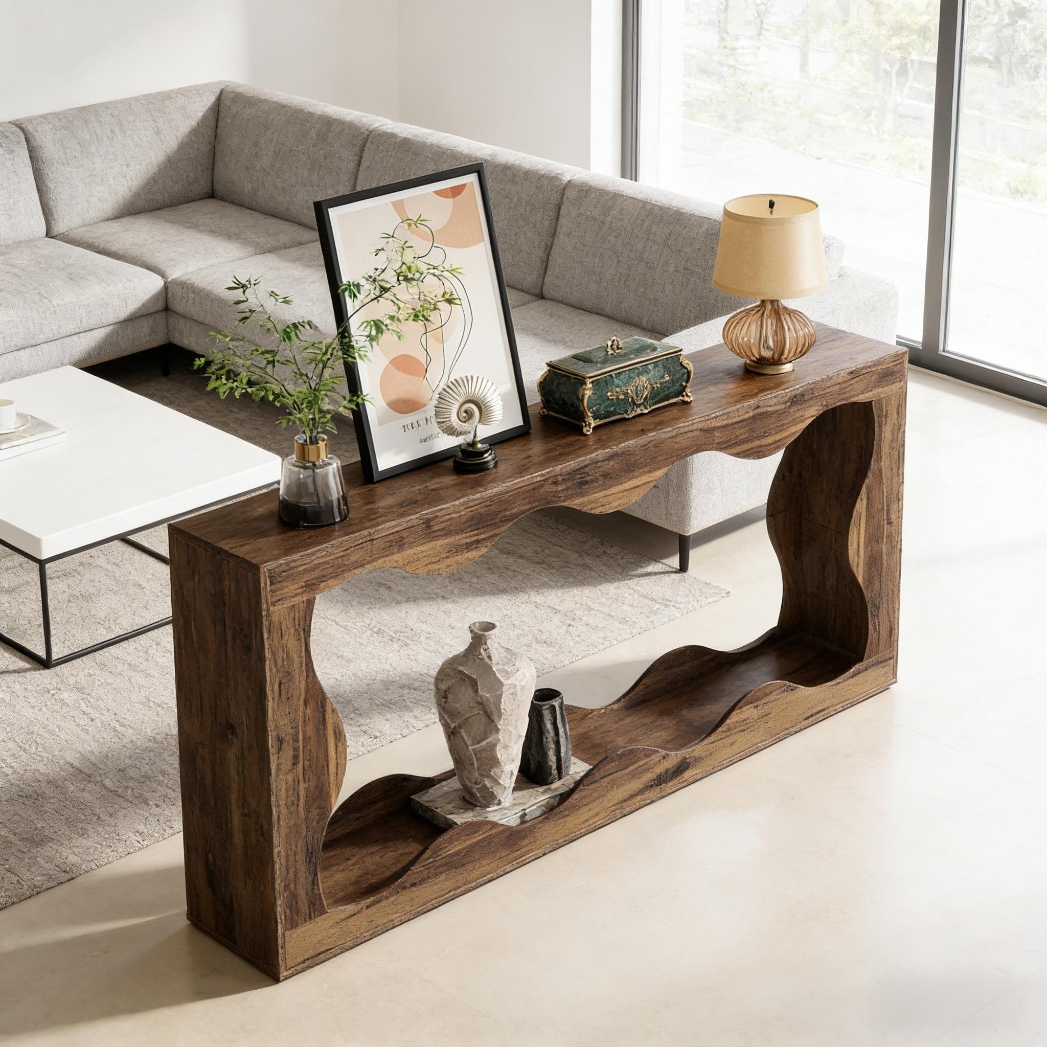 Modern Style Entryway Table Industrial Console Table Coffee Table