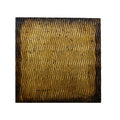 Modern Style Wood Wall Decor With Patterned Carving Large Gold Brown