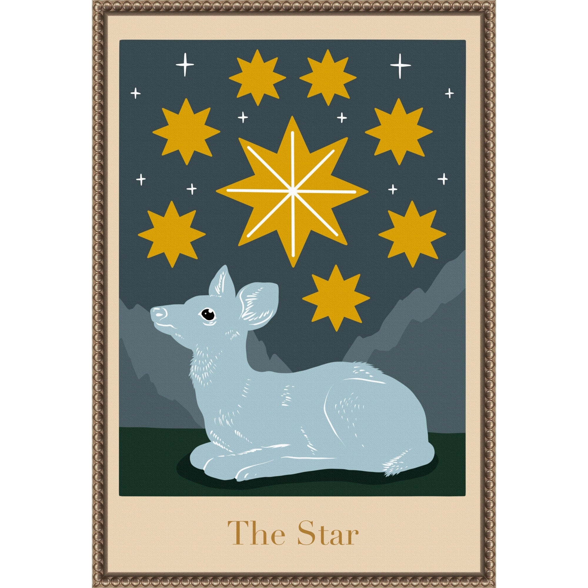 Modern Tarot Card Poster By Alina Shulhouskaya Framed Canvas Wall Art