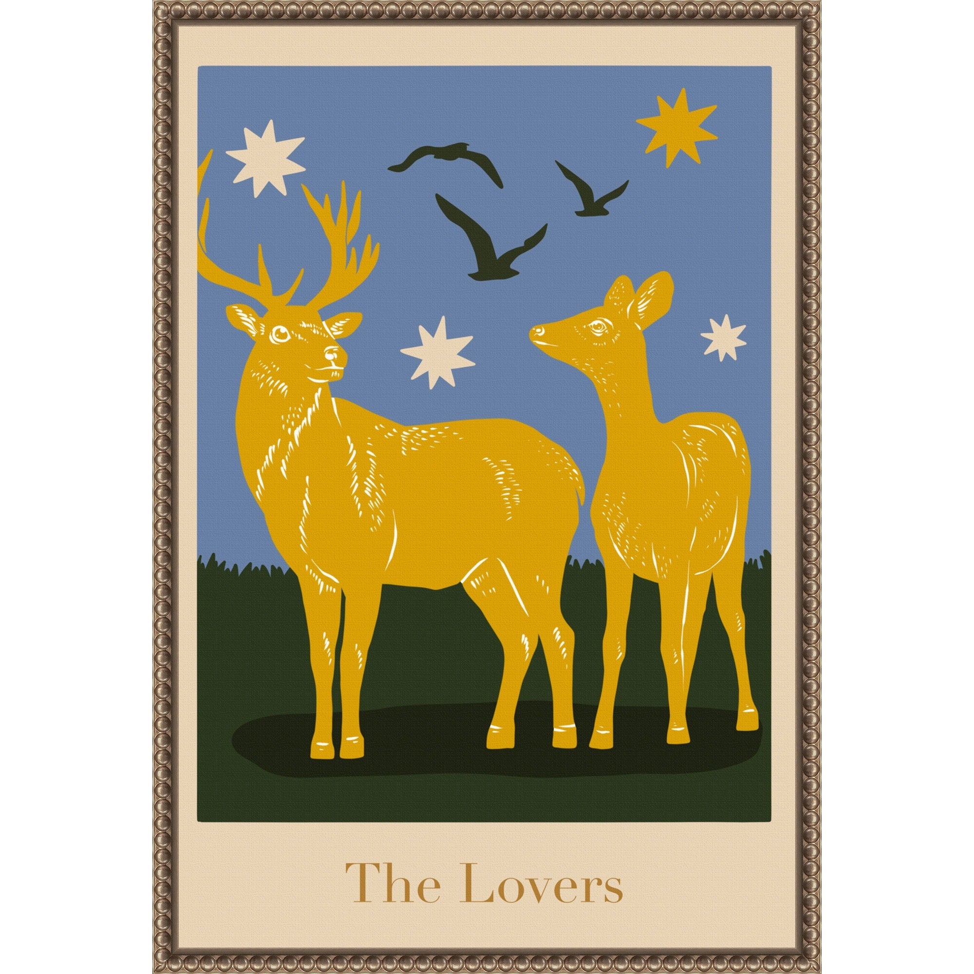 Modern Tarot Card Poster By Alina Shulhouskaya Framed Canvas Wall Art