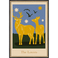 Modern Tarot Lovers Poster By Alina Shulhouskaya Framed Mounted Canvas Wall Art Print