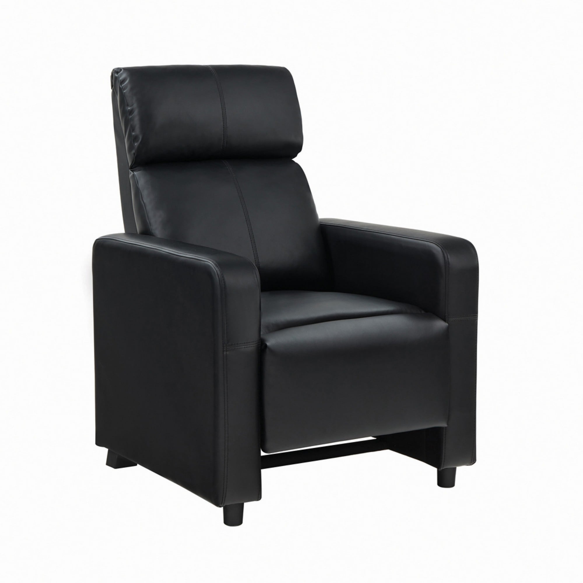 Modern Theater Seating Push Back Recliner Black