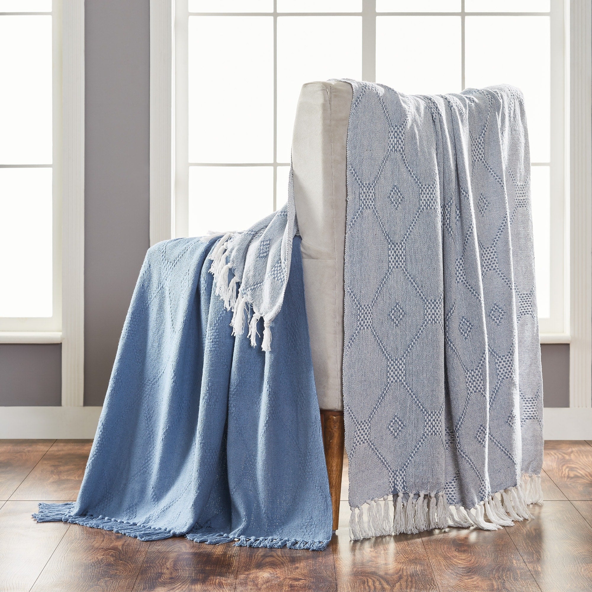 Modern Threads 2 Pack Chester 100 Percent Cotton Throw 50X60