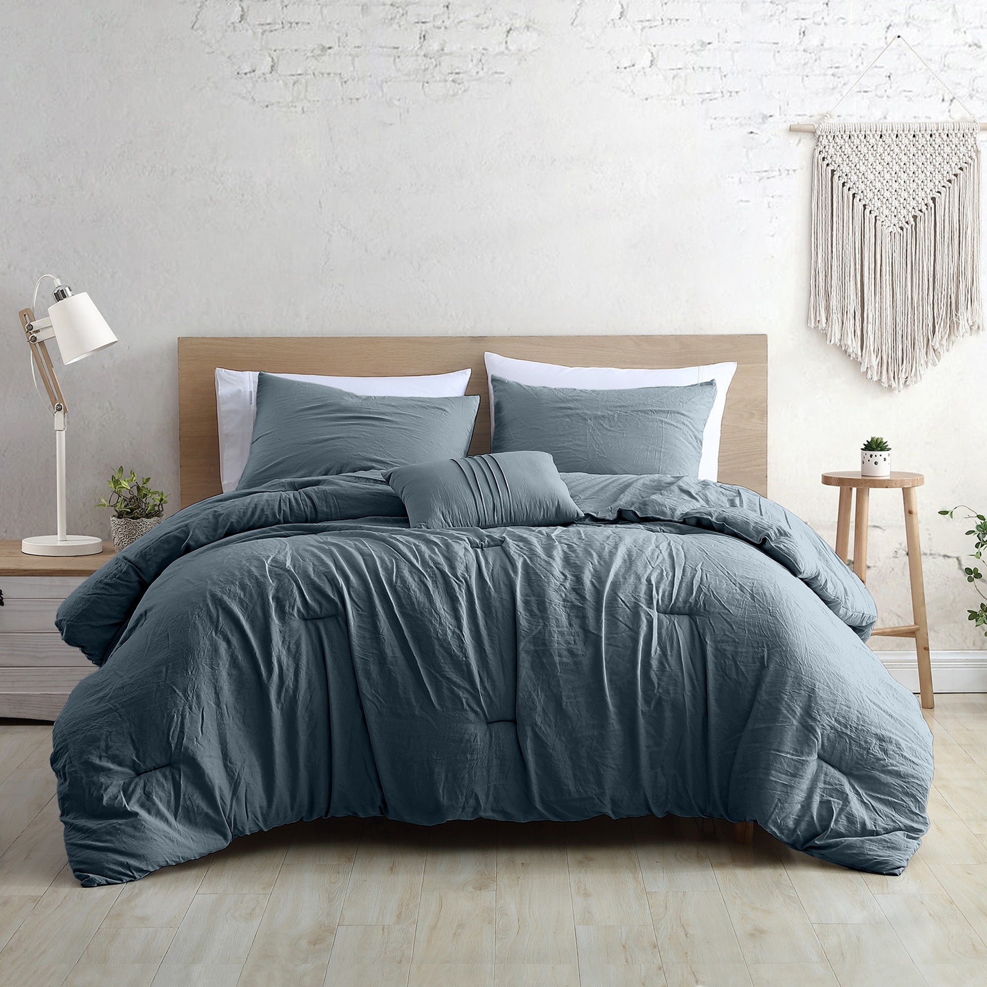 Modern Threads Braelyn 4 Piece Garment Washed Comforter Set