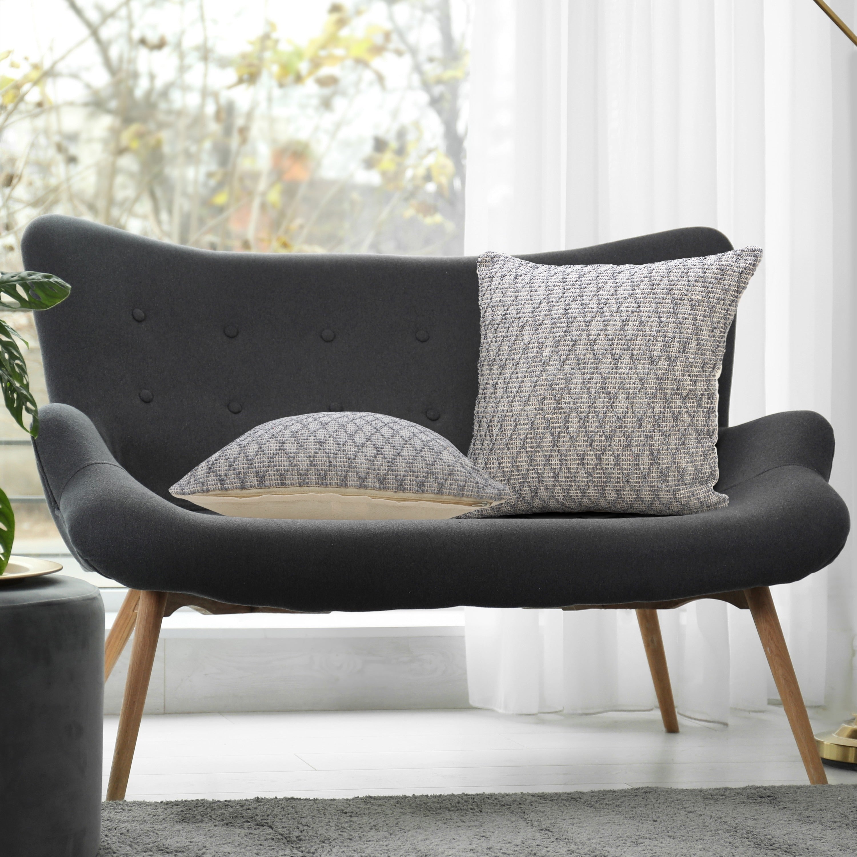 Modern Traditional Diamond Geometric Throw Pillow
