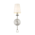 Modern Traditional One 1 Light Wall Sconce With Shade In Silver Nickel N A