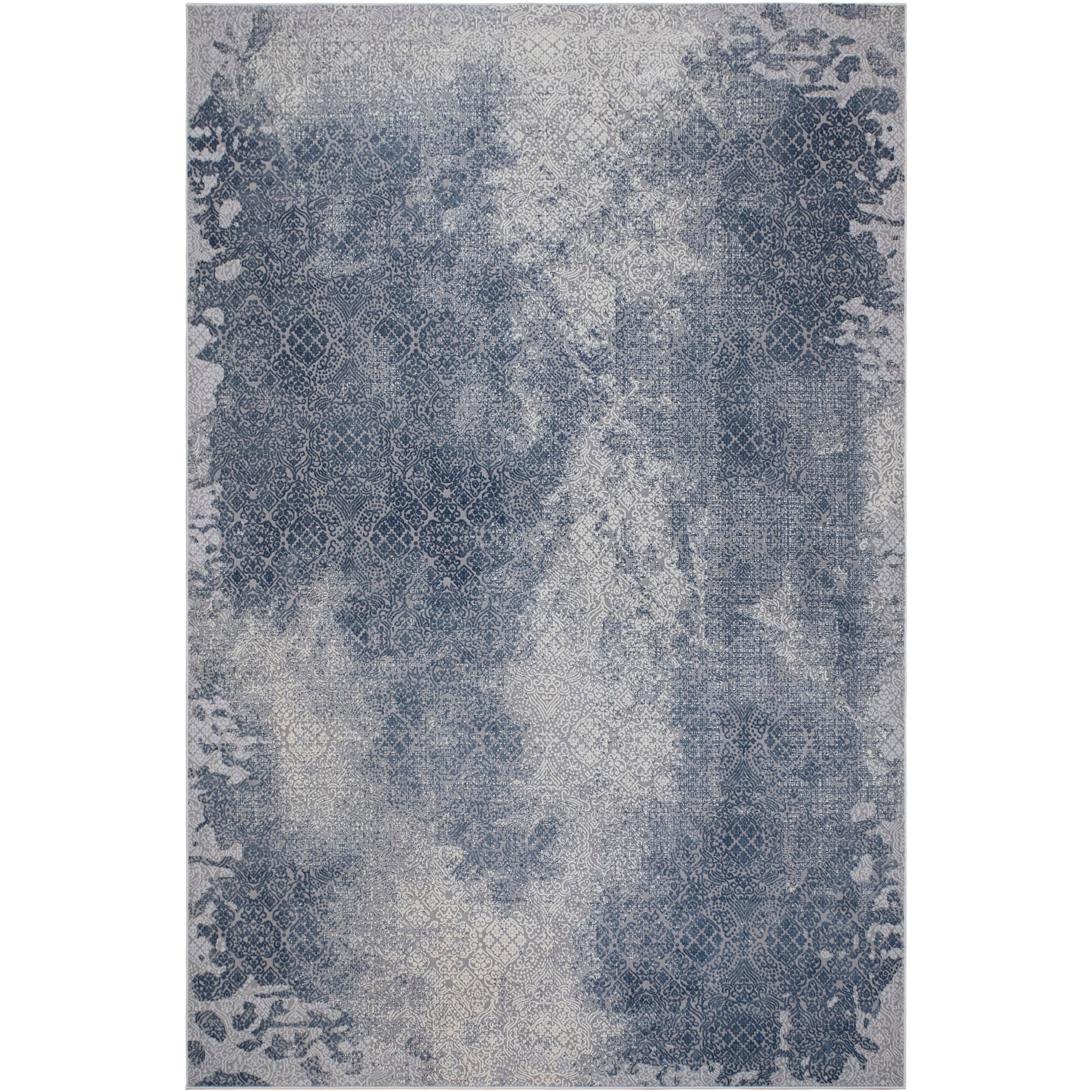 Modern Transitional Loane Grey Blue Rug