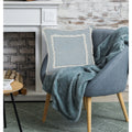 Modern Tufted Sky Blue Throw Pillow