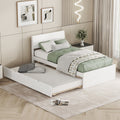 Modern Twin Bed Frame With Trundle For White High Gloss Headboard And Footboard