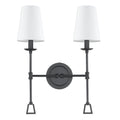 Modern Two 2 Light Sconce In Matte Black