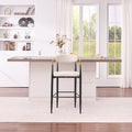 Modern Upholstered Bar Stool With Gold Accented Armrests 23 Seat Height Ergonomic Design For Kitchen Island 2Pcs Ctn