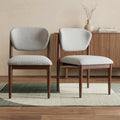 Modern Upholstered Dining Chair With Solid Wood Legs Side Chair For Kitchen Dining Room Living Room Set Of 2 N A