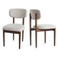 Modern Upholstered Dining Chair With Solid Wood Legs Side Chair For Kitchen Dining Room Living Room Set Of 2
