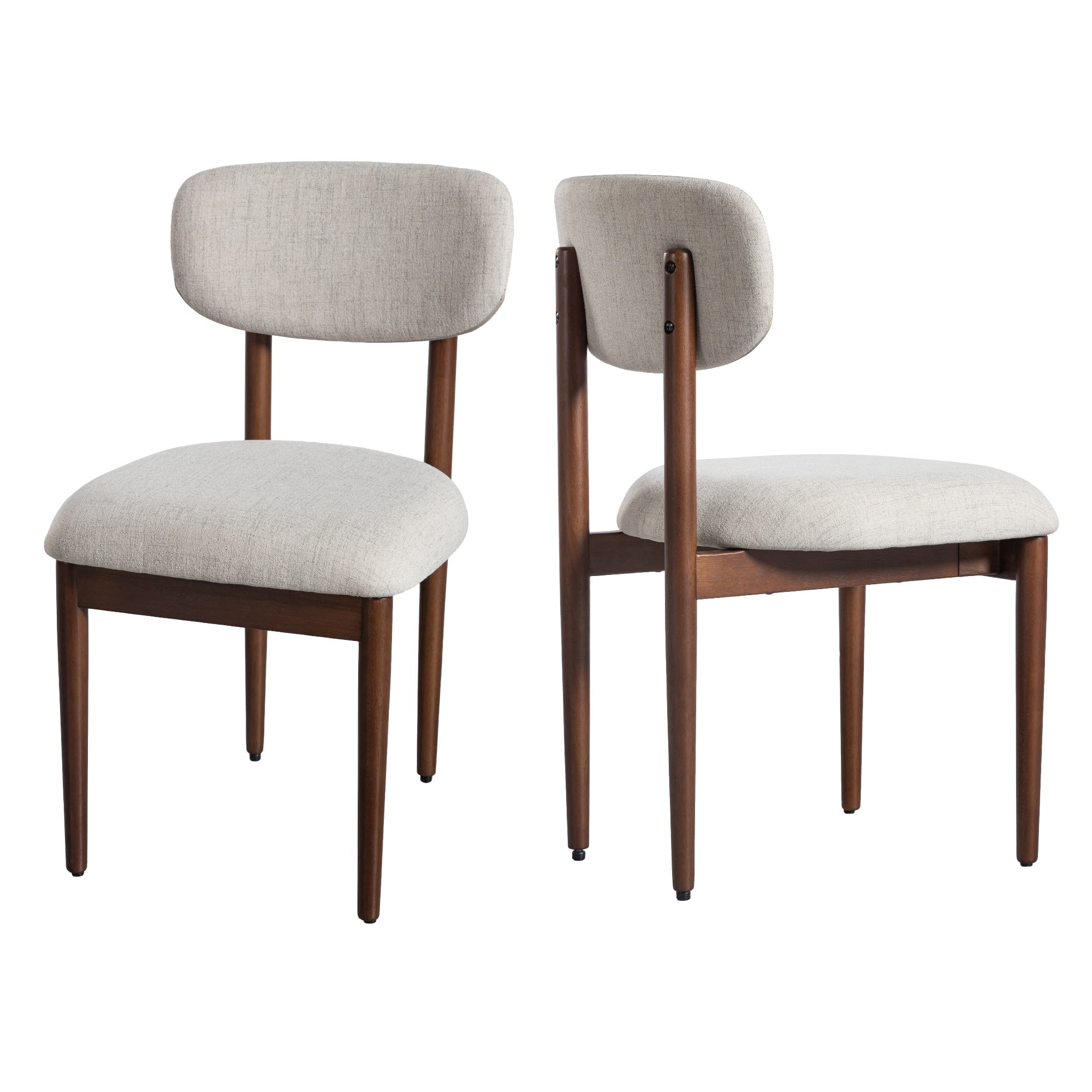 Modern Upholstered Dining Chair With Solid Wood Legs Side Chair For Kitchen Dining Room Living Room Set Of 2