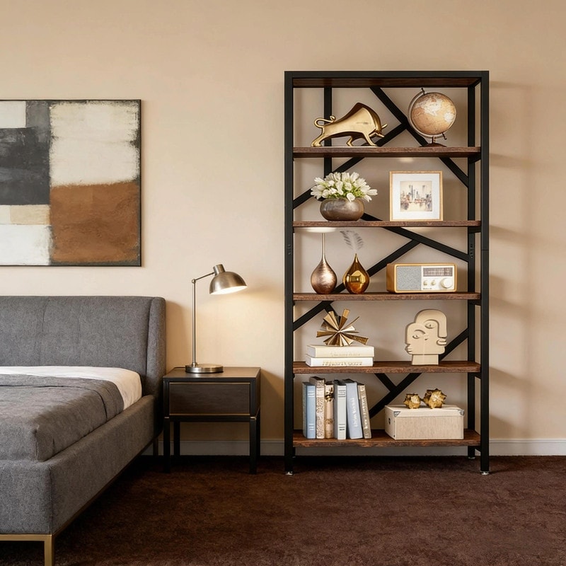 Modern Versatile Bookshelf Sturdy Display Bookcase