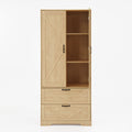 Modern Wardrobe Clothing Storage Cabinet Organizer With Drawers Storage Closet With Hanging Rod Hook