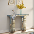 Modern Wide Bling Silver Mirrored Console Table For Living Room
