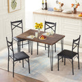 Vecelo Dinning Set Mdf Panel Dinng Table And Chairs 1 2 Set