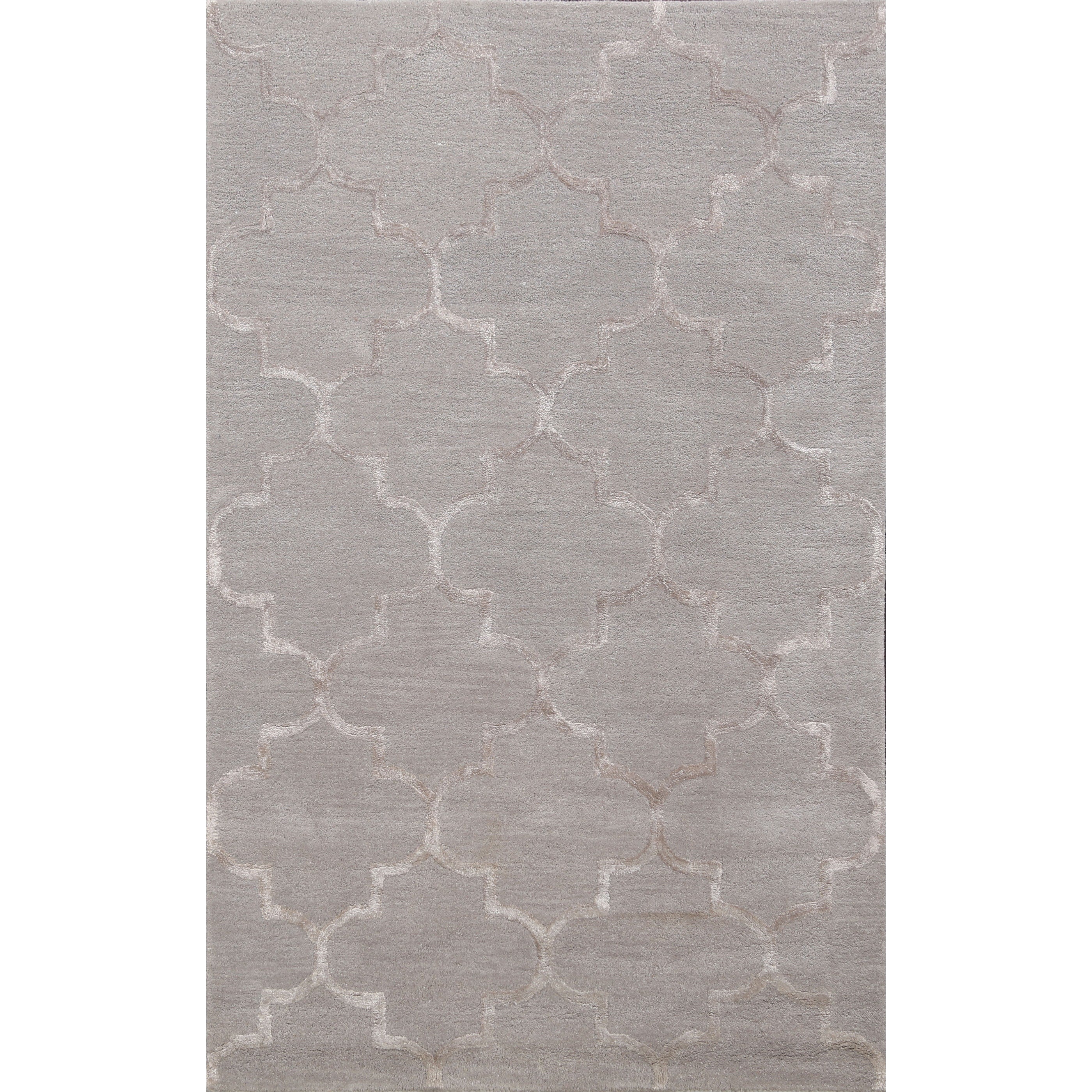 Modern Wool Silk Trellis Oriental Home Decor Area Rug Hand Tufted 40 X 60