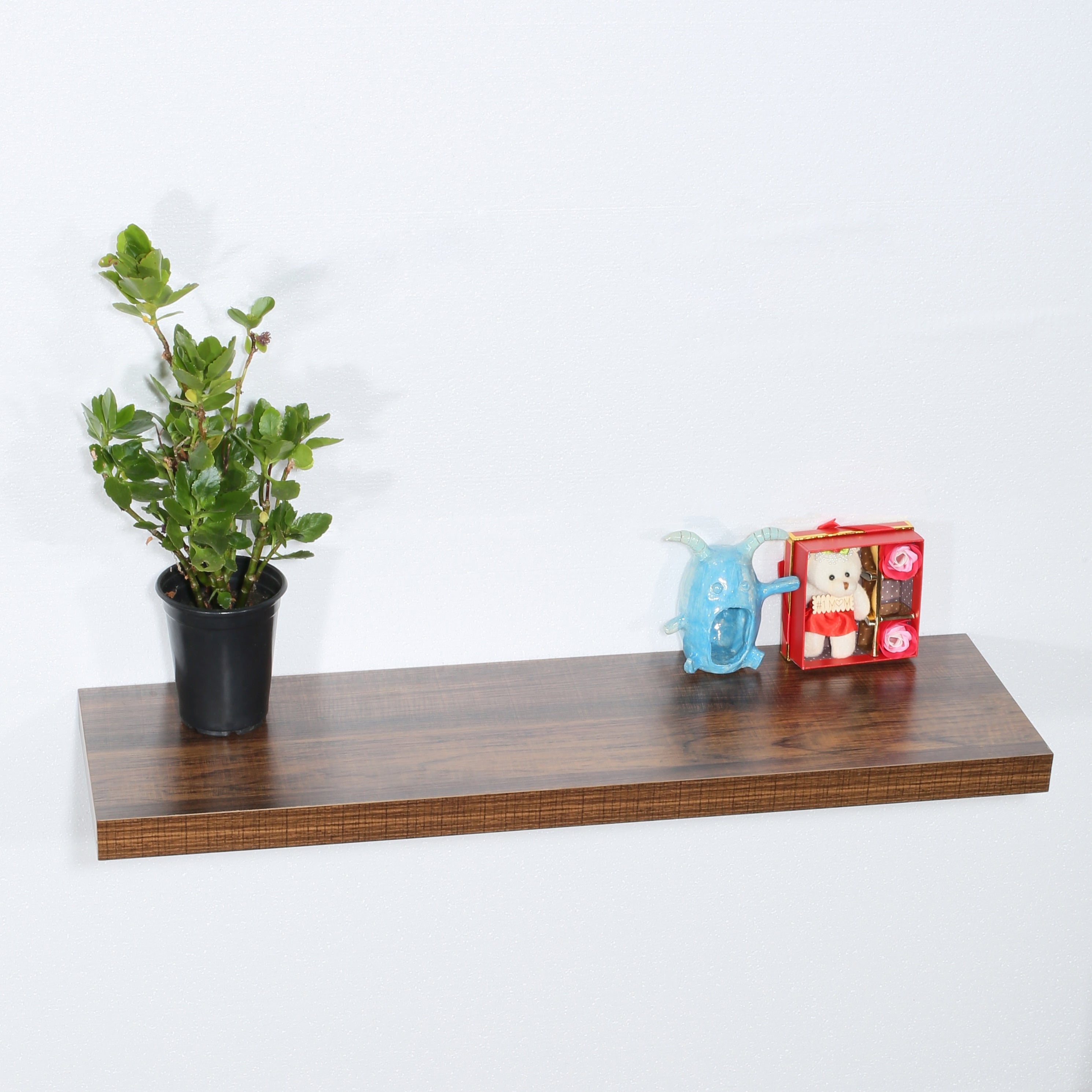 Modern And Contemporary Jd Walnut Floating Shelf 31.5 9.25 1.5 Inches