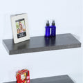 Modern And Contemporary Black Oak Floating Shelf 23.62 9.25 1.5 Inches 23.62 9.25 1.5 Inches