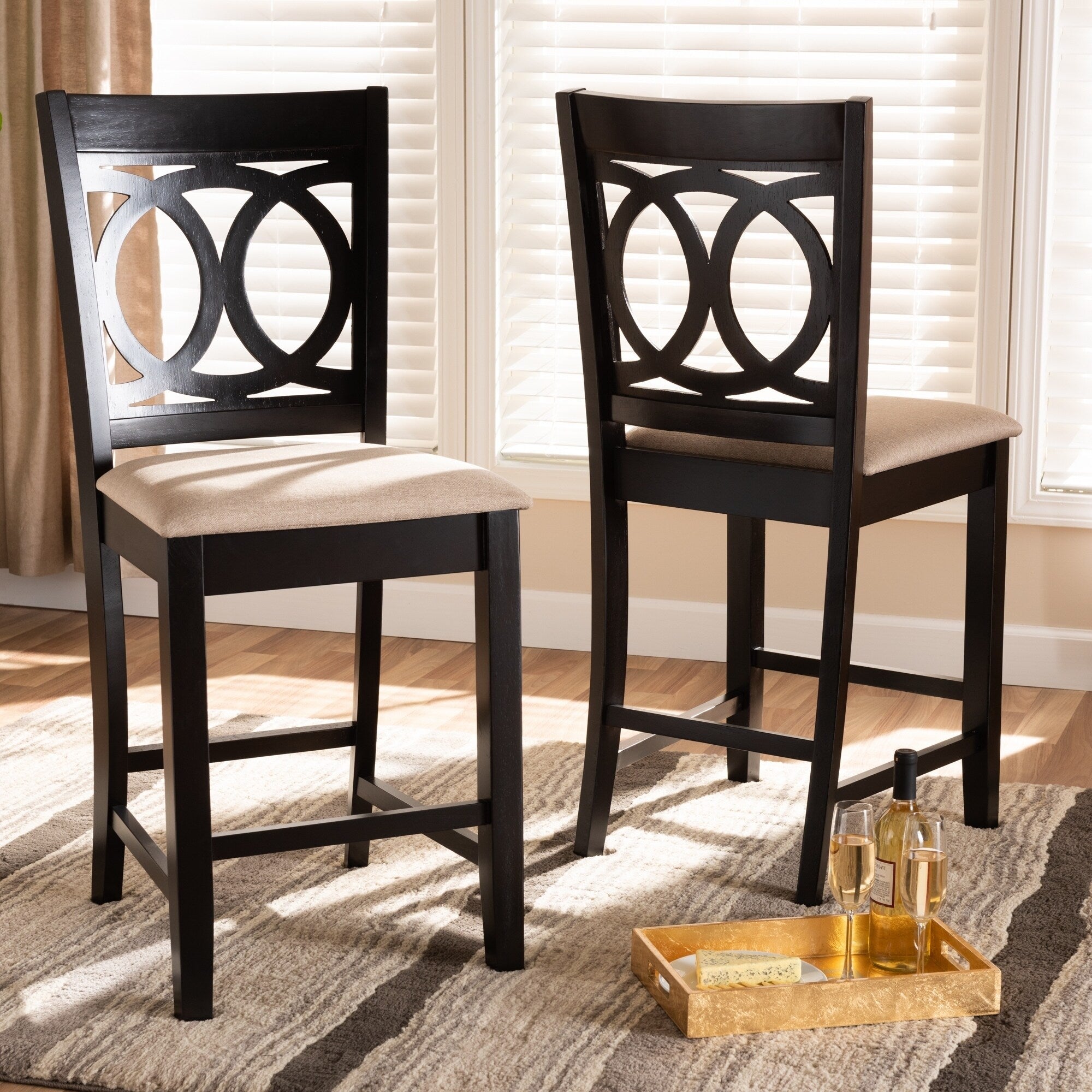 Modern And Contemporary Counter Stool 2 Piece Set