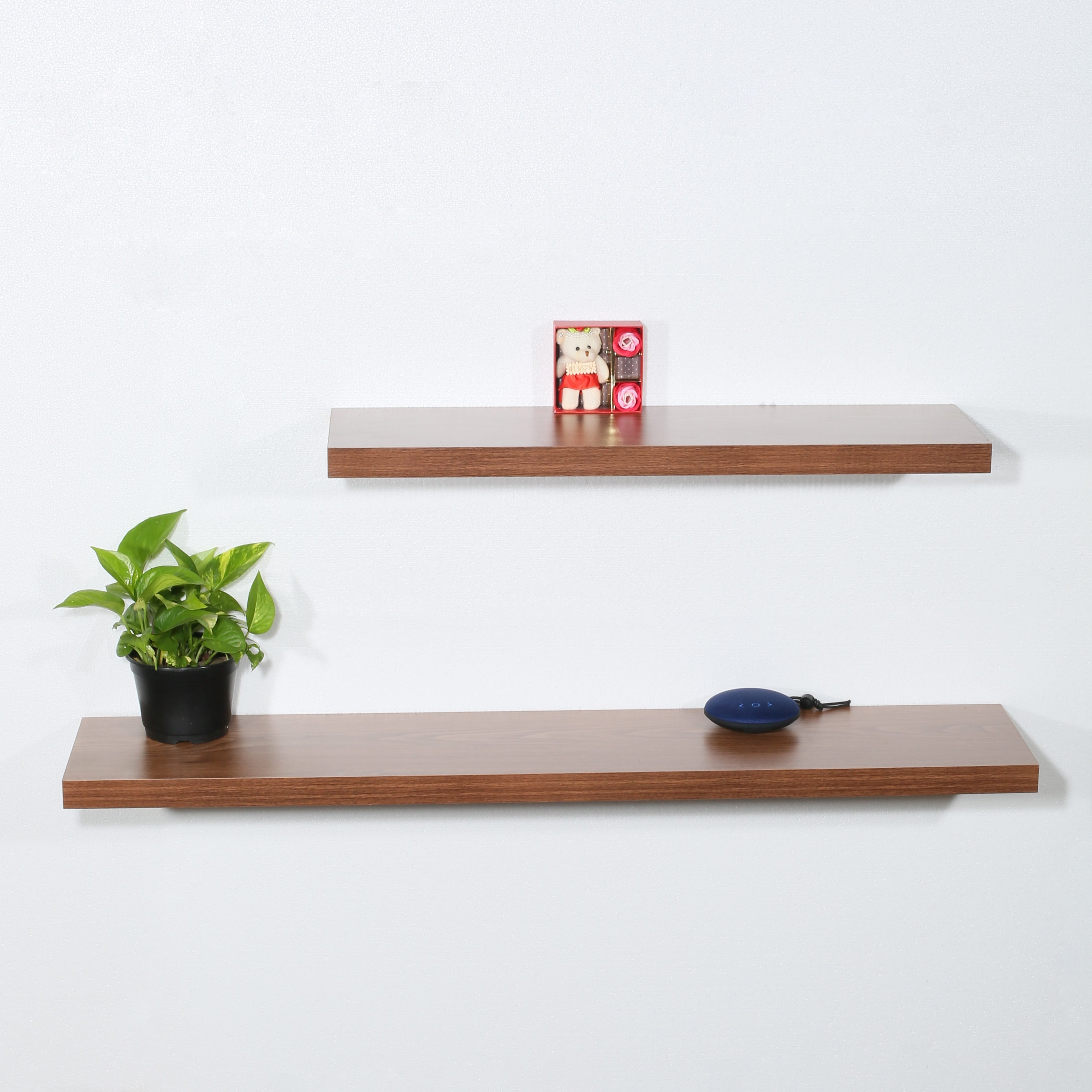 Modern And Contemporary Jd Walnut Floating Shelf 47.2 9.25 1.5 Inches