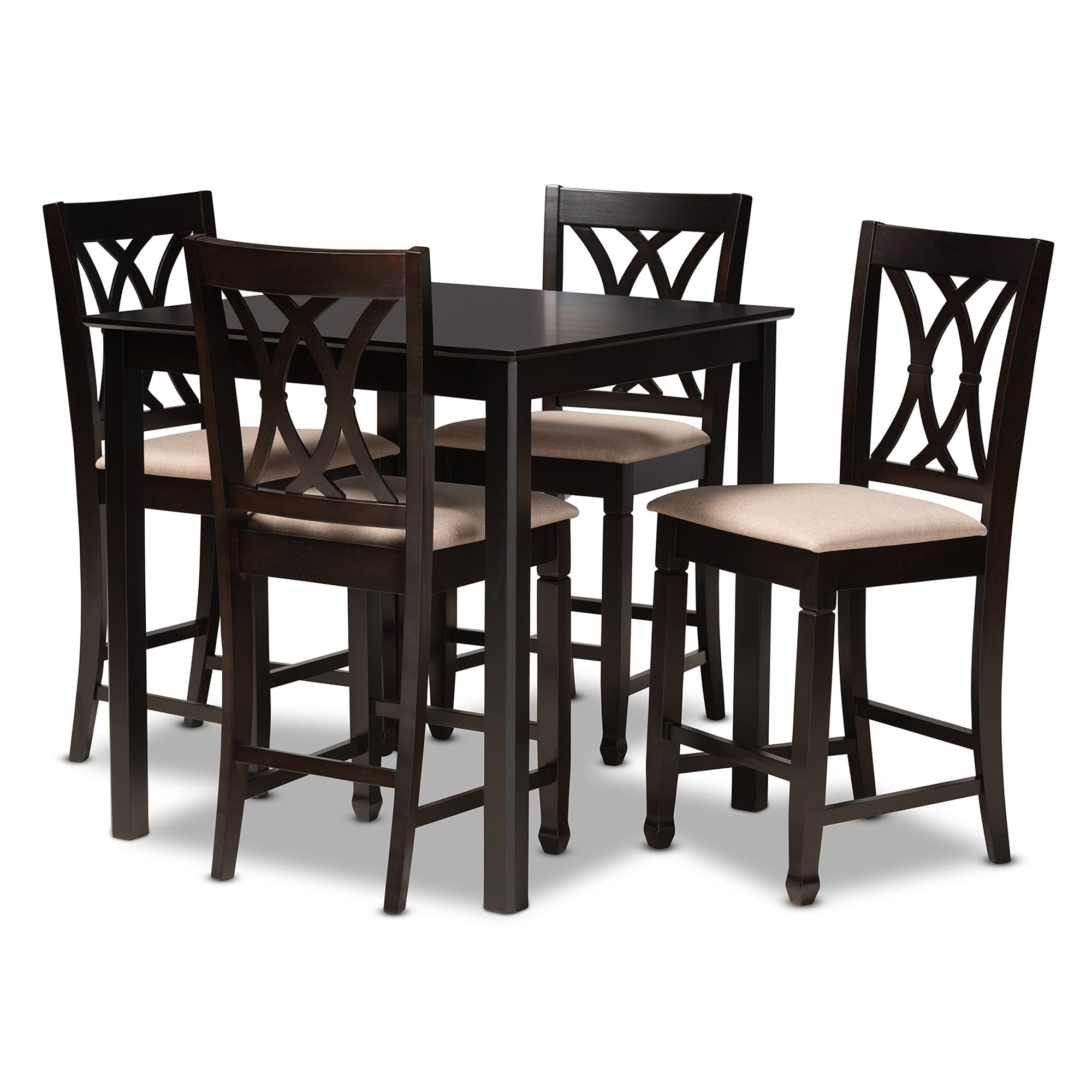 Modern And Contemporary Upholstered 5 Piece Pub Set N A