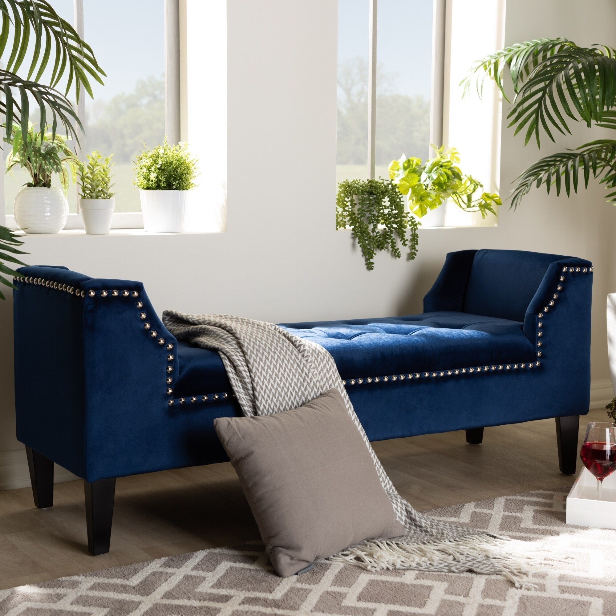 Modern And Contemporary Velvet Bench