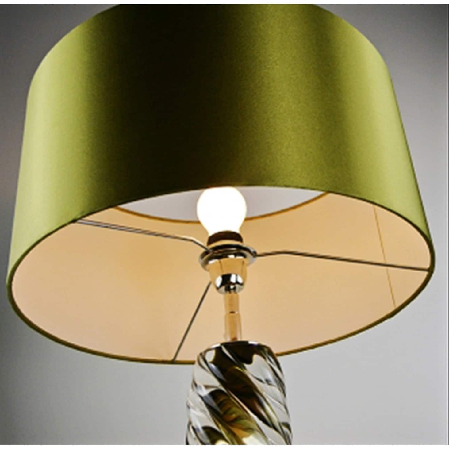 Modern And Traditional Solid Twisted Green Glass The Dalrymple Lamp By Lucas Mckearn French Wiring Art Deco