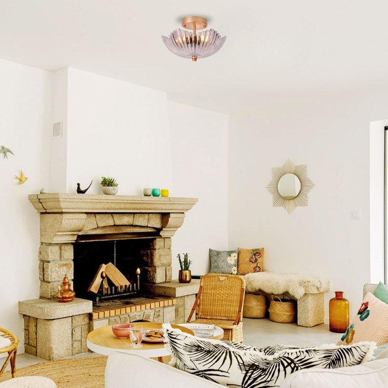 Modern Bulb Light Glass Light Fixture Gold Bedroom Light N A