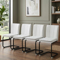 Modern Dining Chairs Set Of 4 Pu Leather Black Kitchen Chairs Restaurant Chairs Suitable For Kitchens Living Rooms Bedrooms