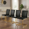 Modern Dining Chairs Set Of 4 Pu Leather Black Kitchen Chairs Restaurant Chairs Suitable For Kitchens Living Rooms Bedrooms