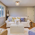 Modern Led Light Glass Metal Light Fixture Nickel Ceiling Light N A