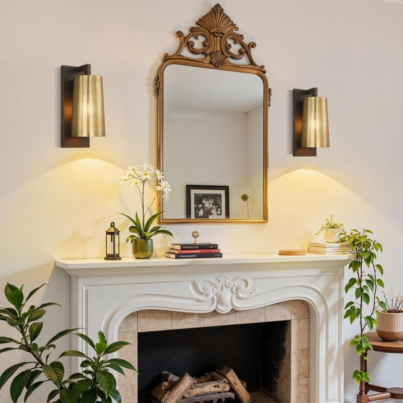Modern Led Light Iron Shade Lamp Brass Bronze Bathroom Light N A