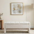 Modern Storage Ottoman Large Padded Ottoman Comfortable Window Side Vanity Stool