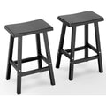 Modern Style Resin Bar Stools 29 Outdoor Set Of 2 All Weather Barstools For Patio Balcony Or Kitchen Counter. 29Inch