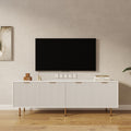 Modern Warm White Tv Cabinet For 80 Inch Tv Stands For Living Room Bedroom