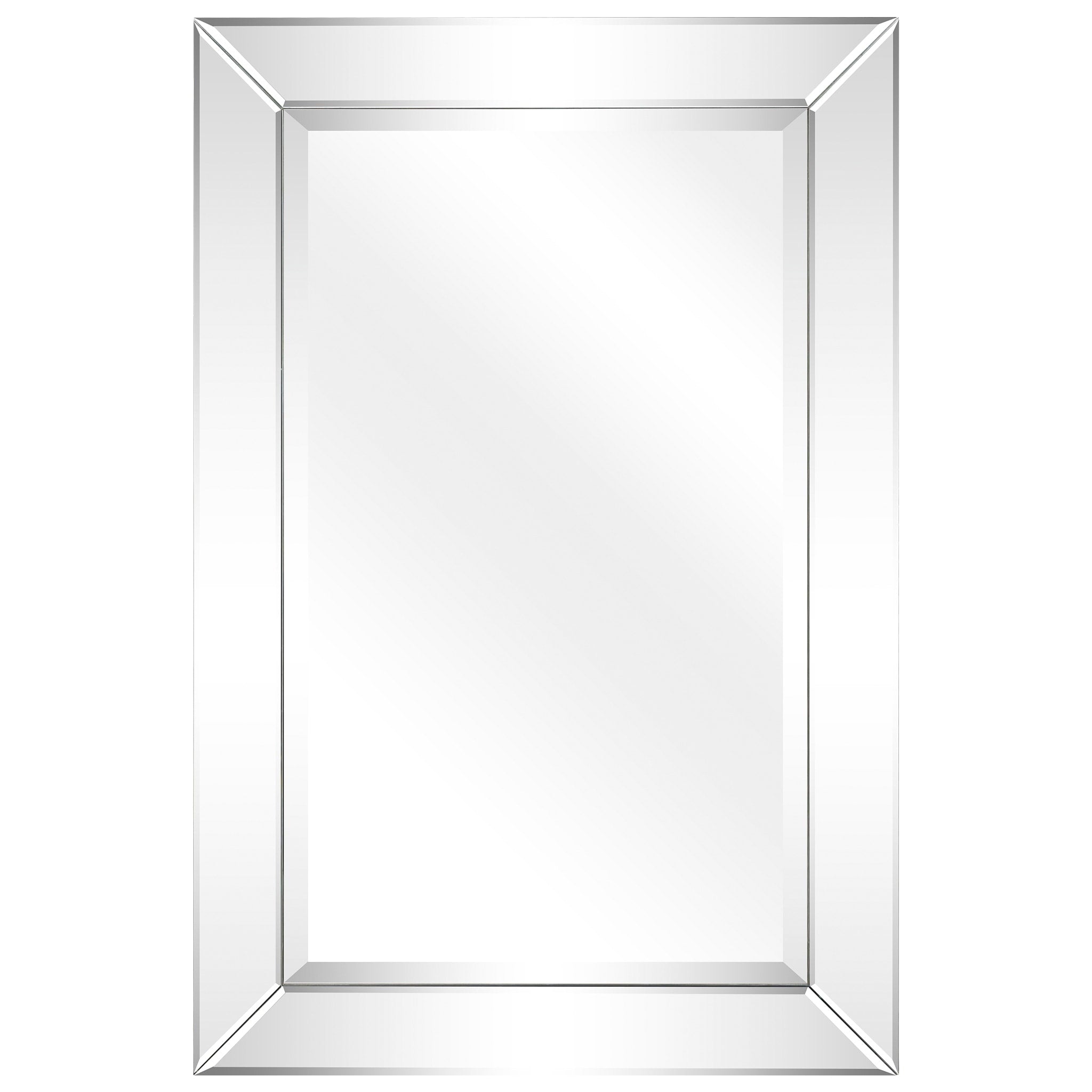 Moderno Beveled Rectangle Wall Mirror Clear