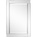 24 In. X 36 In. Moderno Beveled Rectangle Wall Mirror Clear 24 X 36