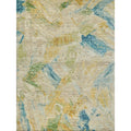 Moderno Hand Knotted New Zealand Wool Yellow Green Blue Area Rug