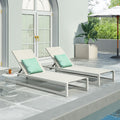 Modesta Outdoor Aluminum Mesh Chaise Lounge Set Of 2 By Christopher Knight Home
