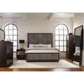 Modesto Smoked Peppercorn And Grey 6 Piece Panel Bedroom Set
